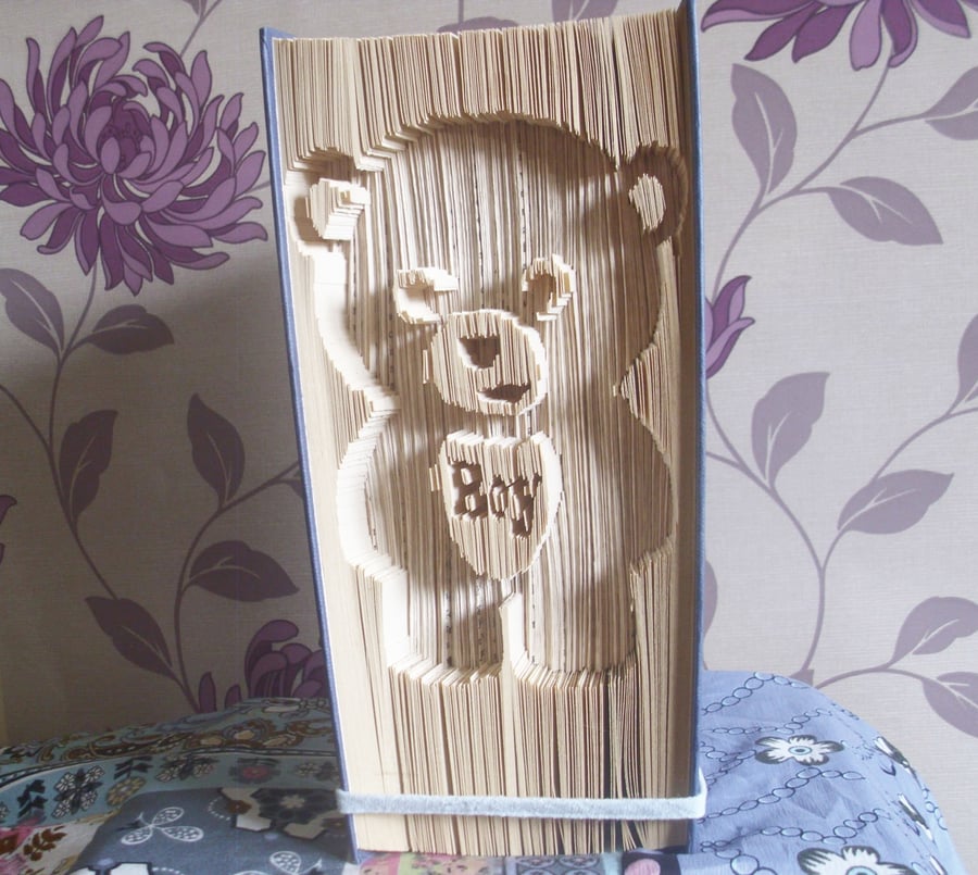 Boy Bear CUT & FOLD or COMBI Book Folding Pattern - EMAILED PDF PATTERN