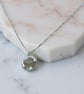 A Delicate Fine Silver Pebble Heart Necklace
