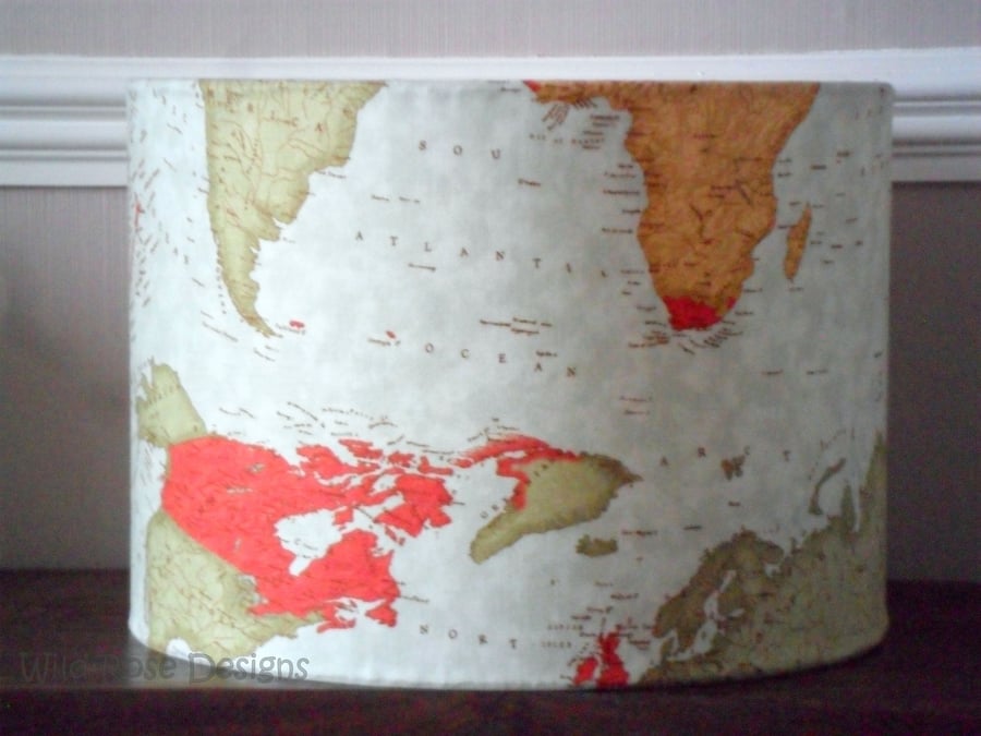 'Maps' pendant lampshade