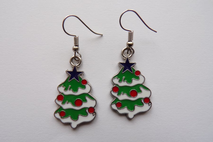 Christmas Earrings - Christmas Tree Earrings
