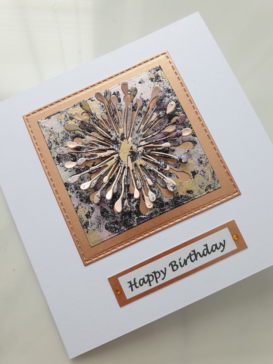 Rose Gold Birthday Card 