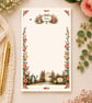 English Rose Garden Floral Notepad - Lined Writing Pad - Shopping List Pad - Image 1