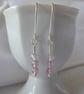 Strawberry Quartz & Sterling Silver Earrings 