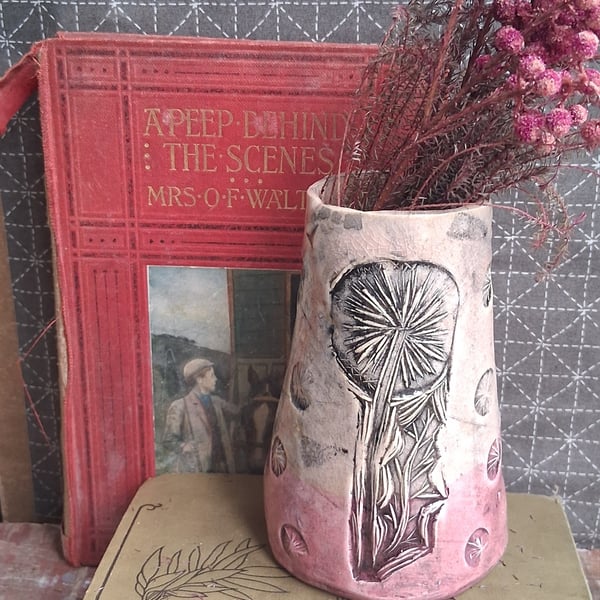 dandelion clock vase-stoneware pottery