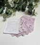 Reusable Bamboo Towelling Face Pads Pack of 7 - Polka Stripes & Florals - Image 3