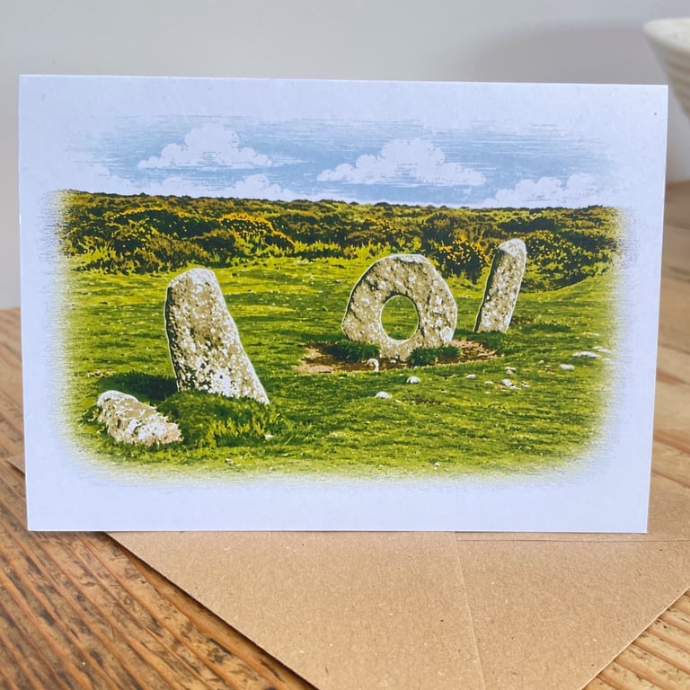 Blank Card A6 Landscape - Men an Tol