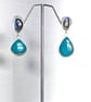 Labradorite and Turquoise Statement Earrings - Image 3
