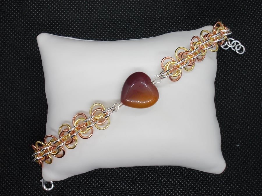 SALE - Mookite heart bracelet