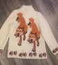 Crocheted and embroidered fox jacket - Image 3
