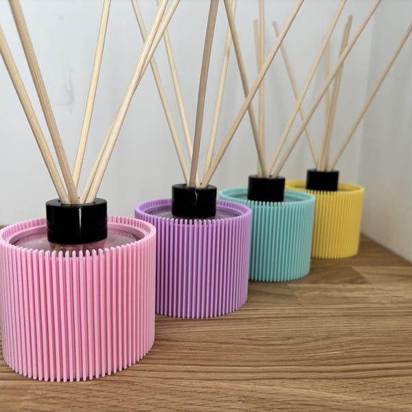 Refillable Reed Diffuser Bottle with Decorative Colored Sleeve