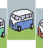 Camper Van Needlepoint Chart PDF - Retro 3-in-1 Tapestry Pattern