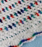 Crochet Baby Blanket, White Multicolour Car Seat Blanket, Newborn Gift - Image 6