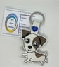 Embroidered Jack Russel Keyring - Image 1