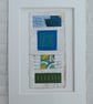 Pretty Patterned Blue Green Yellow Handstitched Geometric Small Art Pictures - Image 7
