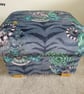 Storage Footstool Emma J Shipley Lemur Navy Blue Velvet Pouffe Monkeys  - Image 2