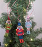 Machine Embroidery Nutcracker Ornament: Colorful Tree Decoration - Image 5