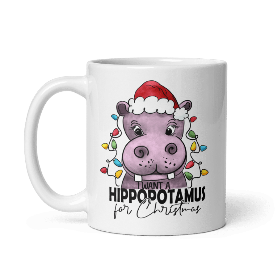 Christmas Cute Hippo Mug