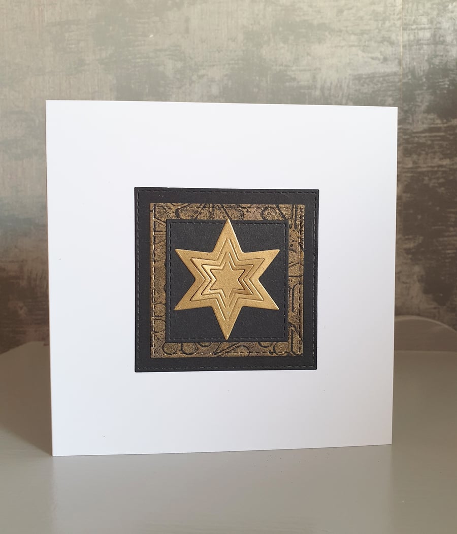Black and Gold Christmas Cards (Pack of 4)
