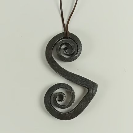 Rustic Swirl Wall Hanging Decor - Forged Steel