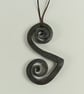 Rustic Swirl Wall Hanging Decor - Forged Steel - Image 1