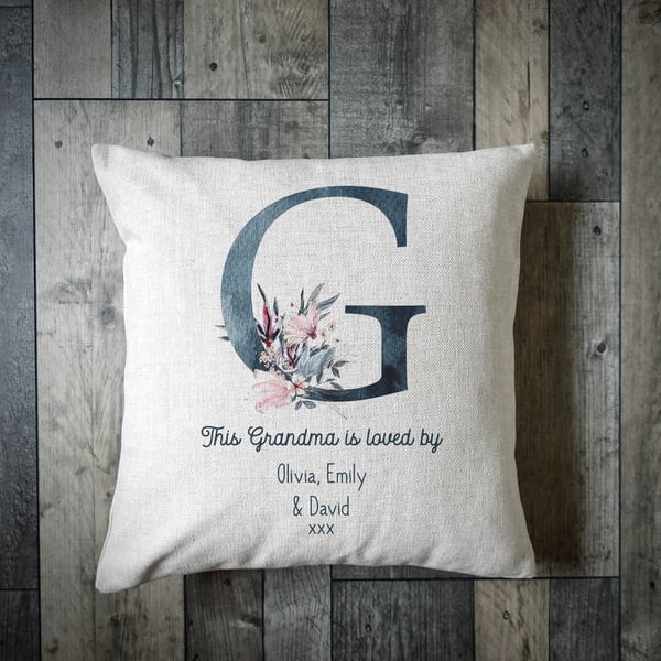 Personalised This Grandma Is Loved By Cushion - Printed in Yorkshire 