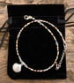 Sterling Silver Shell & Miyuki Beaded Anklet. Sterling Silver. Extension Chain.  - Image 10