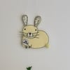 'Lemon Rabbit loves Carrots' - Hanging Decoration
