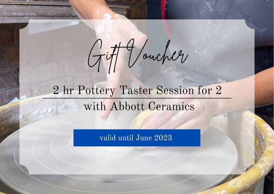 Pottery Experience Voucher for 2 ( digital voucher)