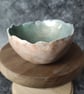Coastal Inspired Bowl with Mother of Pearl Effect Interior, Artisan Wabi Sabi - Image 4