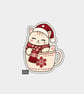 Unique Funny Christmas Gift Tags For Adults, 6pk - Cute Cat In Teacup