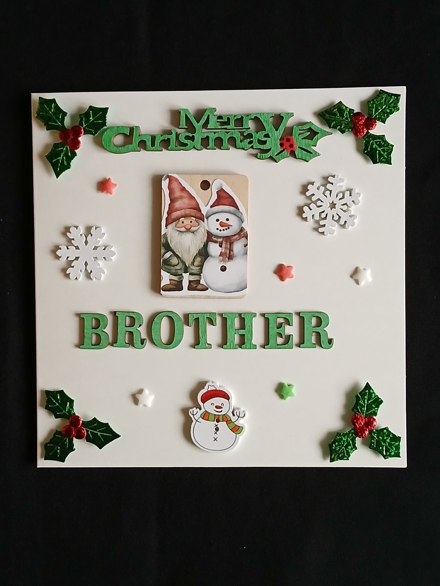 Handmade, Brother christmas card 