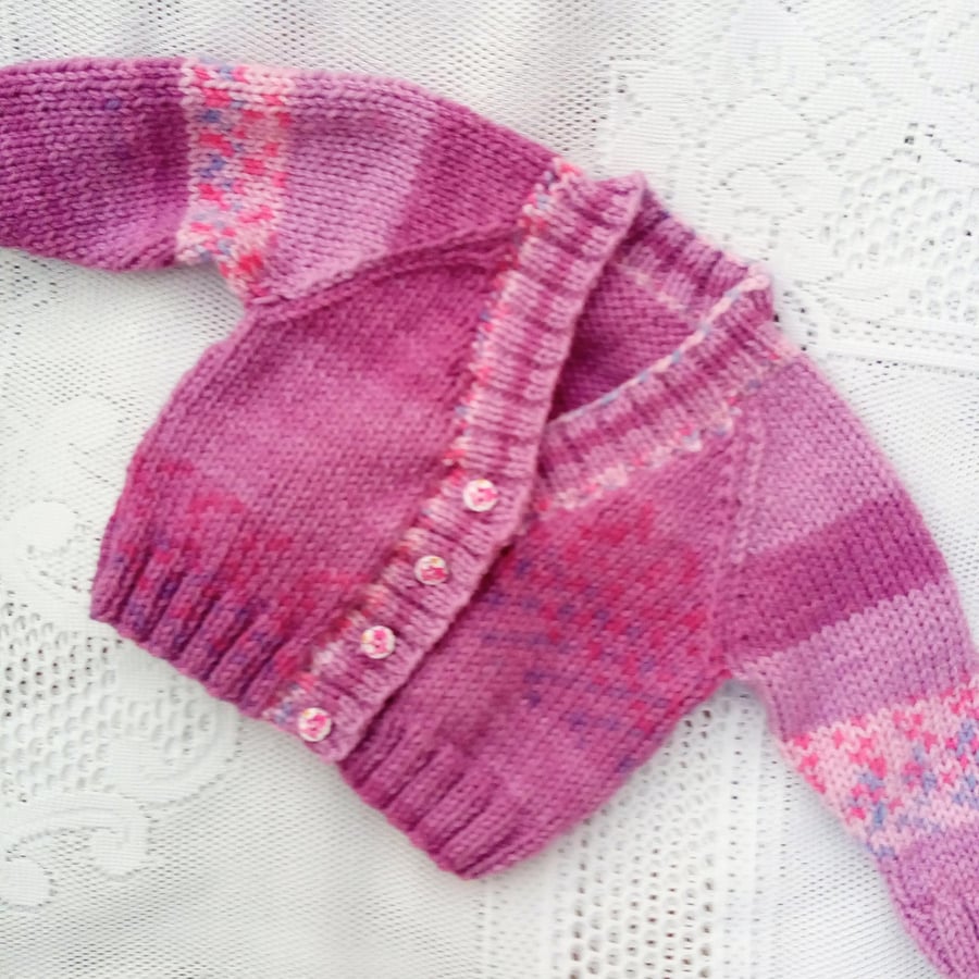 Classic Hand Knitted Cardigan for a Boy or Girl, Hand Knitted Aran Cardigan