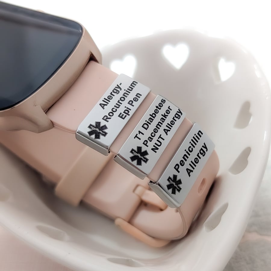 Medical Alert Charm For Smart Watch Strap, Medical ID Tag
