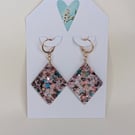 Diamond Shaped Resin Earrings