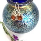 Sterling Silver Amber Earrings