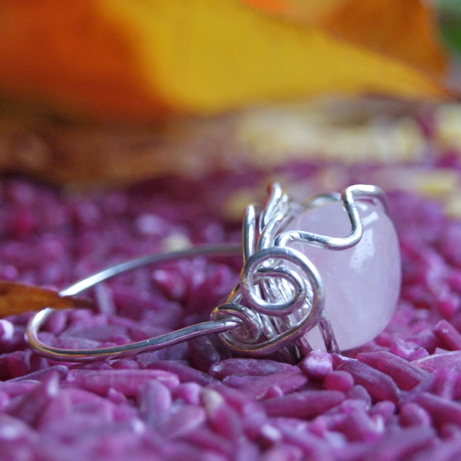 Rose Quartz and Sterling Silver Ring - Made to Order