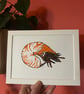 Nautilus Original Handmade Lino Print Mounted - Image 5