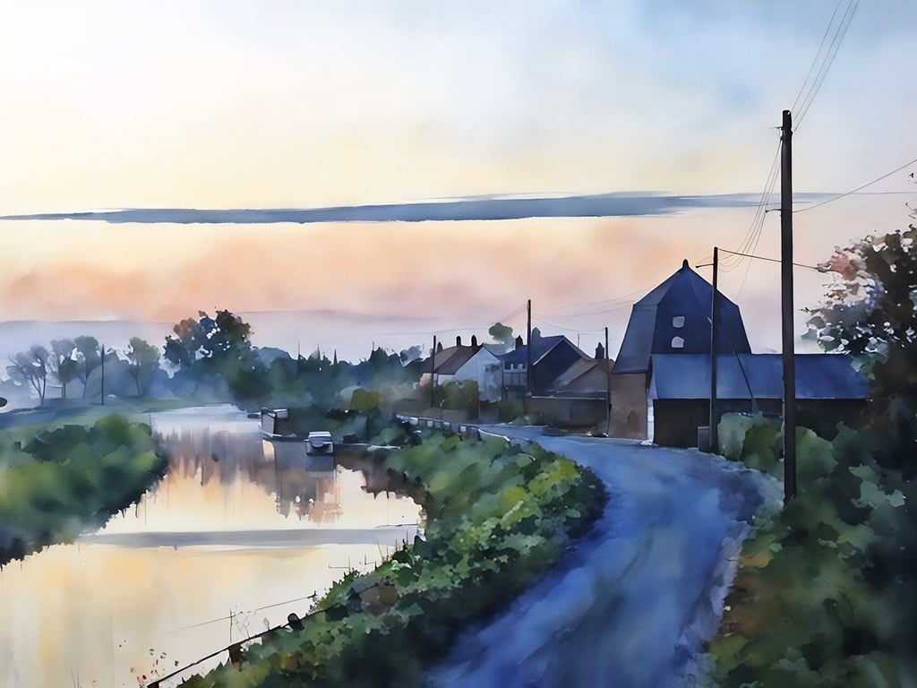 Print of Original Water Colour A4 Nordelph Well Creek