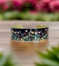 Wildflowers cuff bracelet, multi coloured floral bangle. Personalised gifts (31)