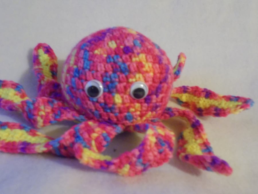 crochet octopus.