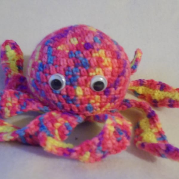 crochet octopus.