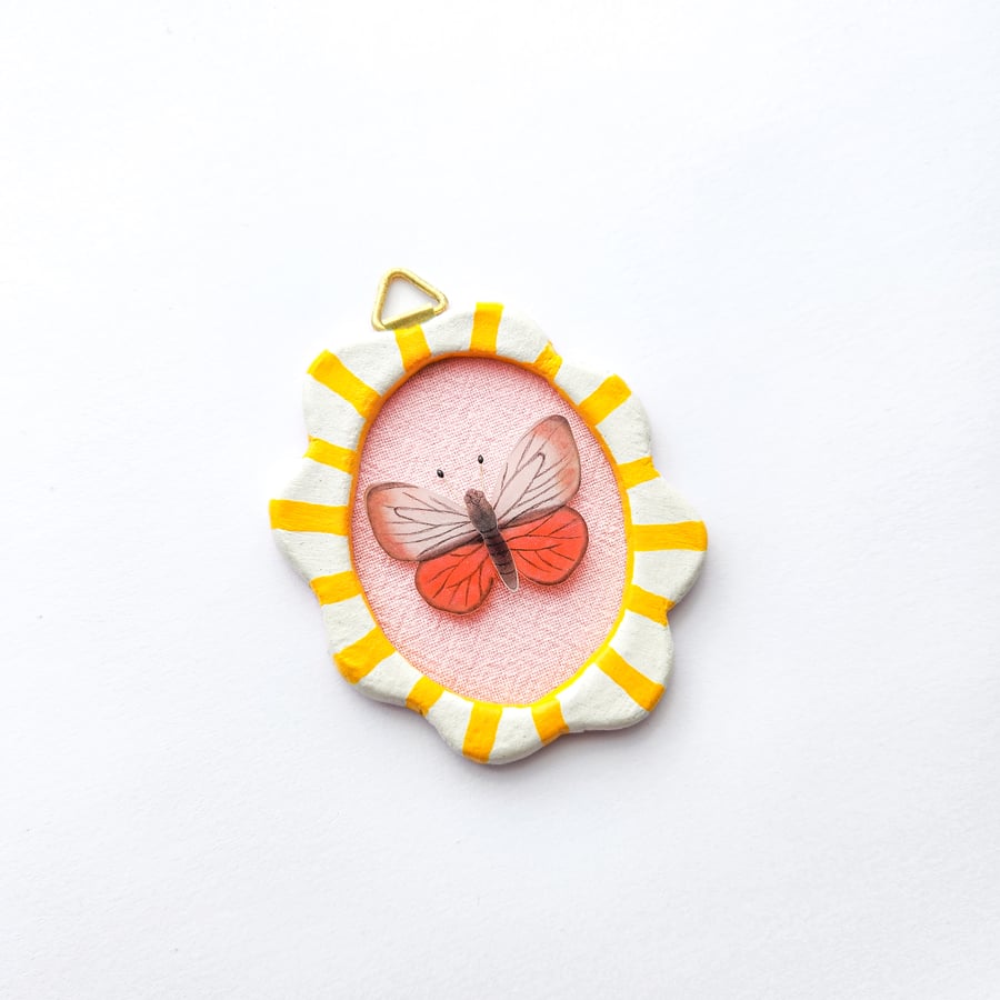 Tiny Butterfly Wall Hanging, Spring Insect Hanging