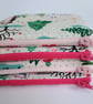 Christmas zipped purse - retro winter woods scene - kid, fir tree, hearts, swan  - Image 6