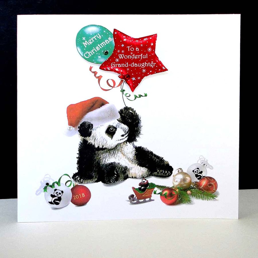 Panda Merry Christmas Granddaughter