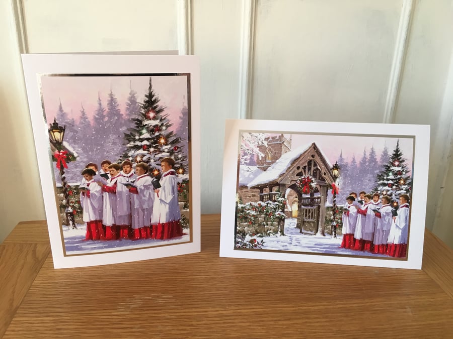 Set of 2 x Choir Boy Christmas Cards