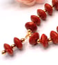 Pressed Coral Saucers & Gold Plated Spacers 3 Piece Jewellery Set, Gift for Her - Image 9