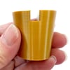 Gold Christmas tree pot, fused glass display stand, 6.5mm slot