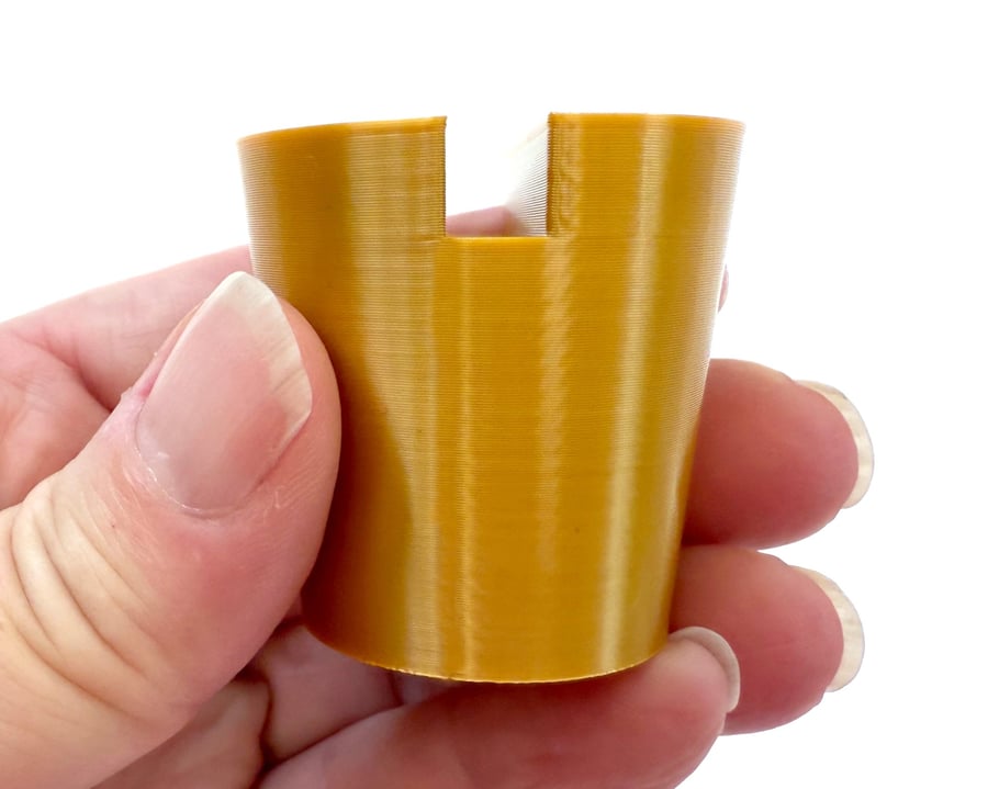 Gold Christmas tree pot, fused glass display stand, 6.5mm slot