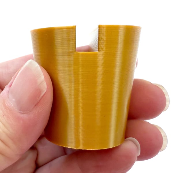 Gold Christmas tree pot, fused glass display stand, 6.5mm slot