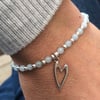 Custom order for Lynne. Aquamarine beaded bracelet